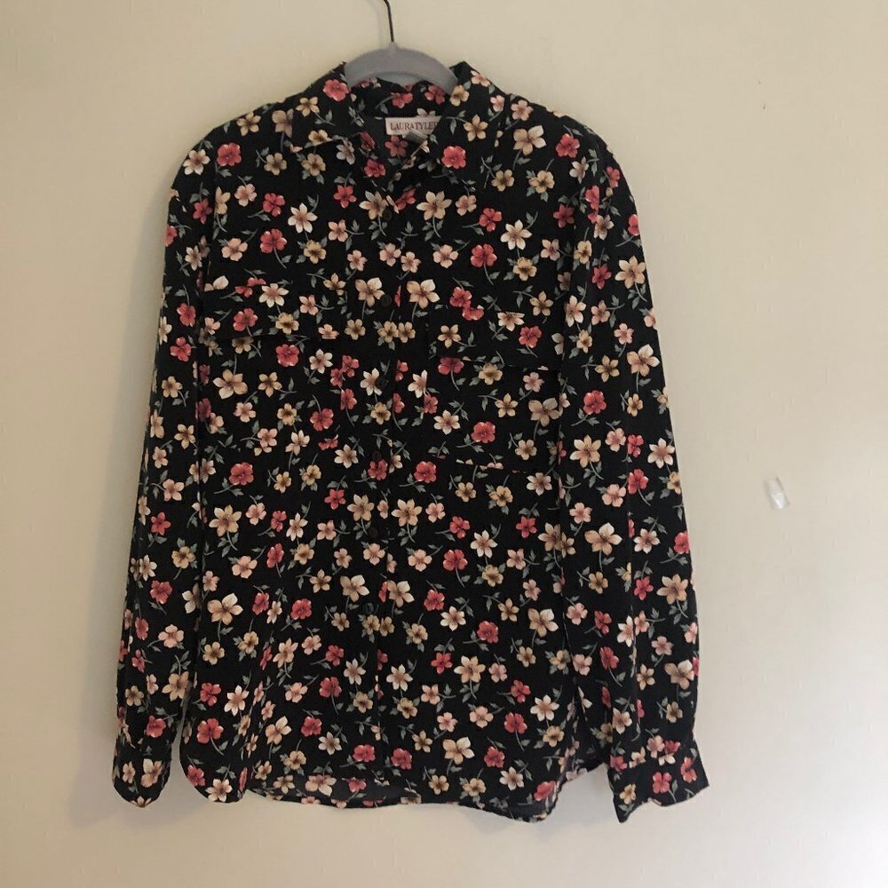 Vintage Laura Tyler Boho Floral Top
